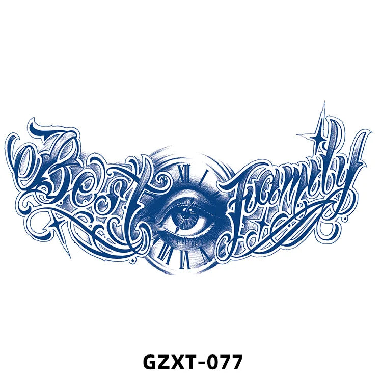 Qfdian New Wholesale Juice Chest Stickers Tattoo Herbal Semi-permanent Back Tatoo Wings Tattoo Stickpaper