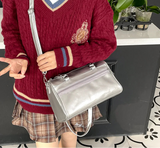 Qfdian Y2k Aesthetic Transparent Casual Ita Bag Vintage Streetwear All Match Crossbody Bags Korean Ins Fashion Shoulder Handbags Wp,em