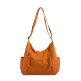 Qfdian Streetwear Women Simple Zipper Shoulder Bags All Match Y2k Aesthetic Fashion Handbags Casual Vintage Women Underarm Bag Trendy