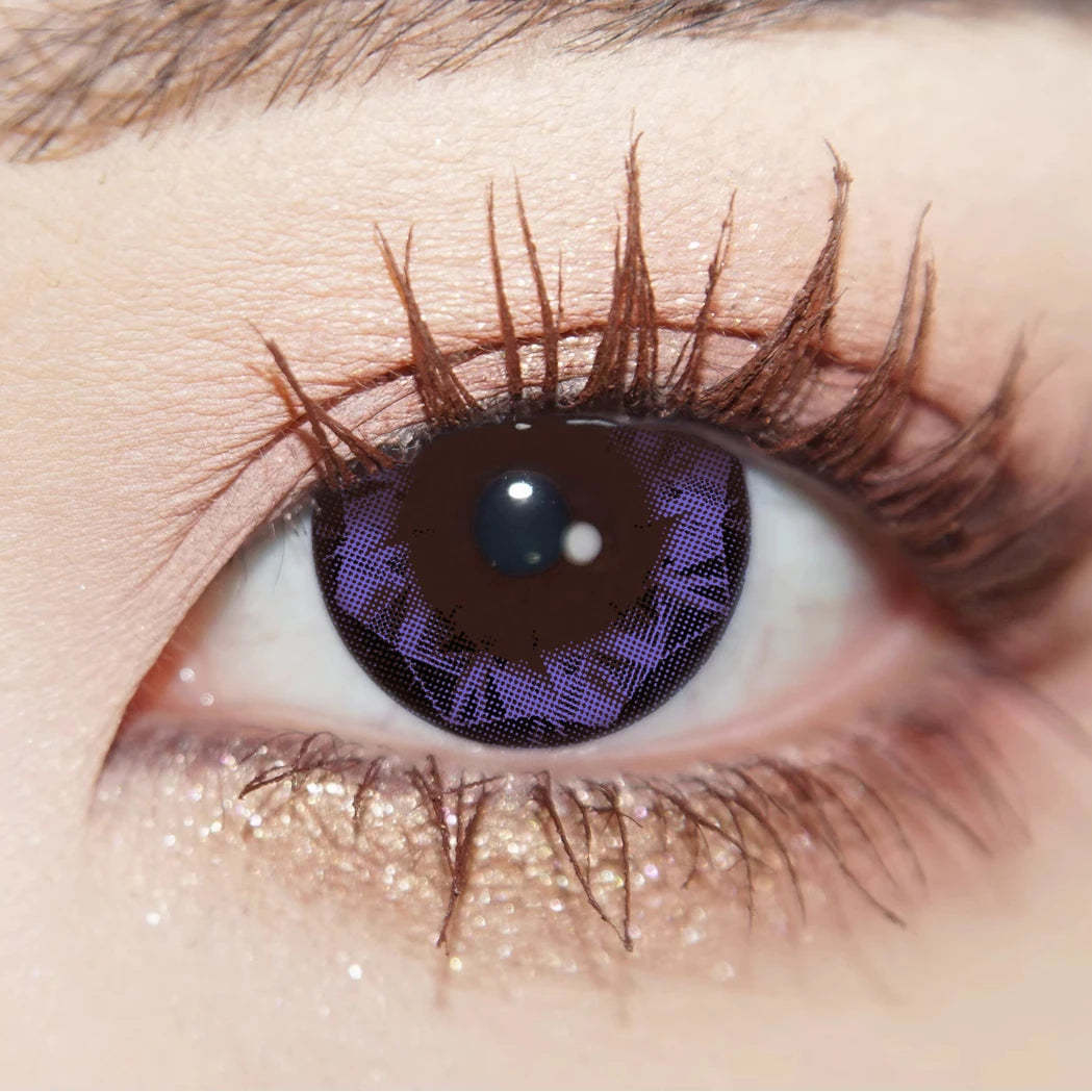 Qfdian Graded 1pair Color Contact Lenses Diamond Series Softlens 14.4mm