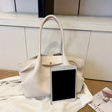 Qfdian Autumn and Winter Deerskin Velvet Underarm Bag Women's New Large Capacity Vintage Tote Bag Fashion All-Matching Female Commuter