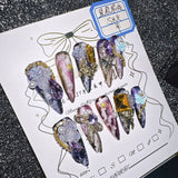 Qfdian 10Pcs High Quality Handmade Press on Nail Real Time Shooting of Sacrificial Spirit Heavy Industry Gothic Dark Bloody Personality