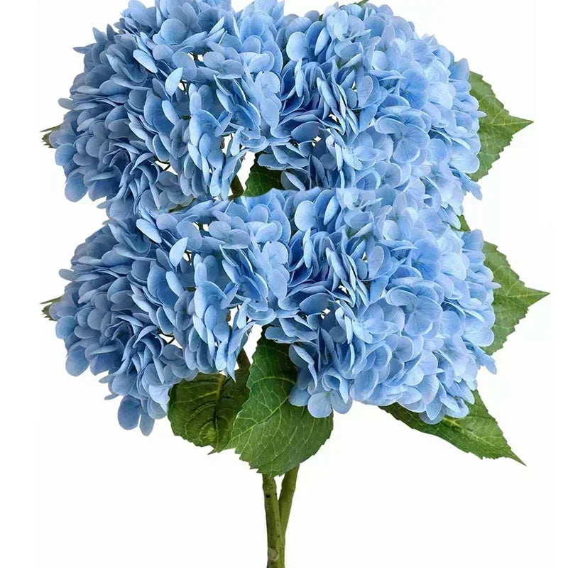 Qfdian 4 pcs Hydrangea Artificial Flowers Real Touch Latex Artificial Hydrangea for Wedding Bouquet Party Home Decor