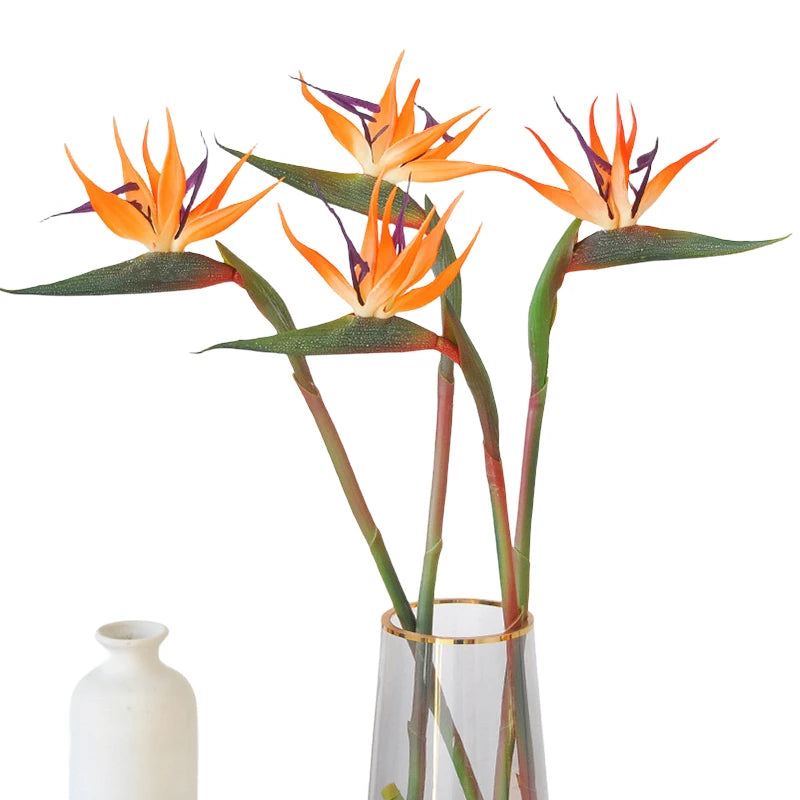 Qfdian Strelitzia / Artificial Butterfly Orchid Green Plant Artificial Flowers