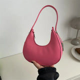 Qfdian Fashion Luxury Women Underarm Bag PU Leather Hobo Shoulder Bag For Women Small Clutch Handbag Purse Ladies Travel Tote Bags