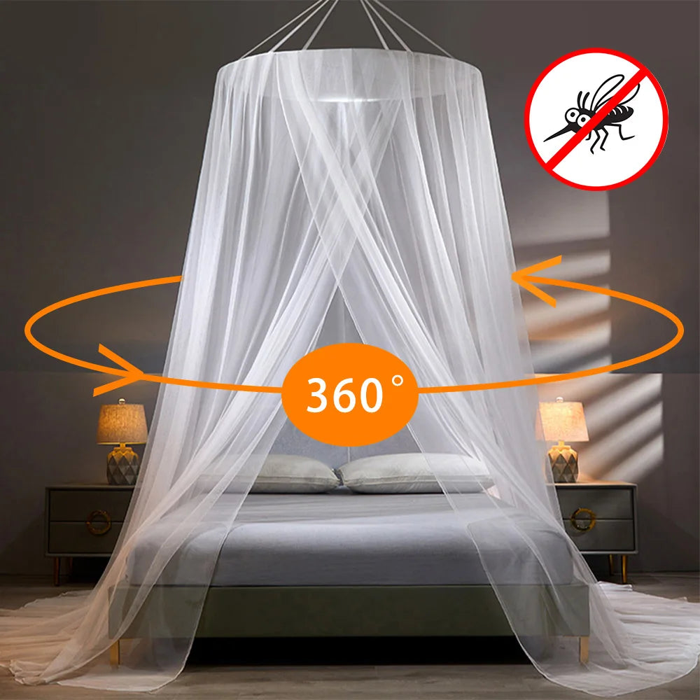Qfdian Bed Canopy on the Bed Mosquito Net Summer Camping Repellent Tent Insect Curtain Foldable Net living room Bedroom