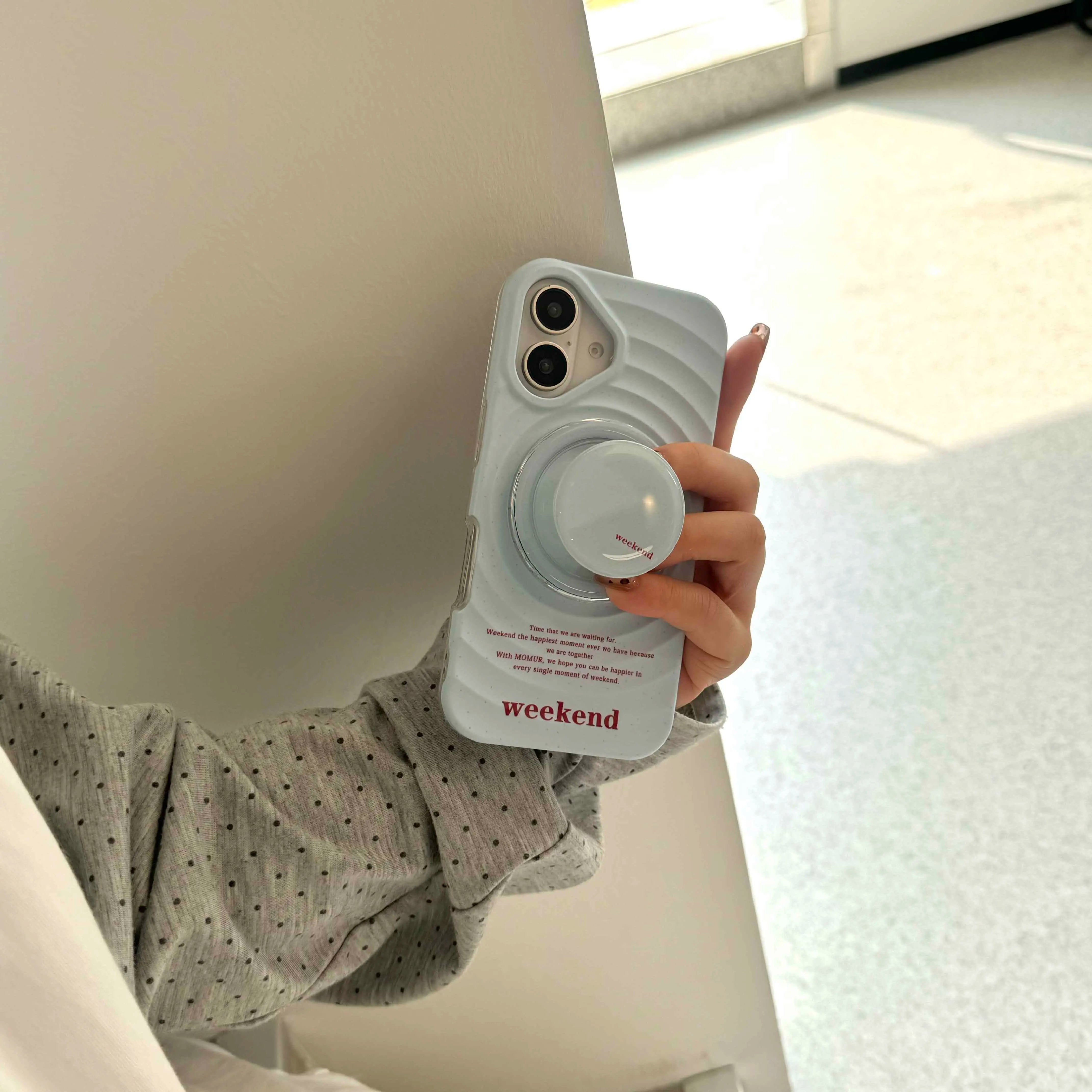 Qfdian Ins simple blue clrcle phone case for iphone 14pro 13 16 13pro 15promax 16promax 12 15 pro max 14 stand holder magnetic fundas