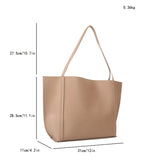 Qfdian Large Capacity Shoulder Bag Trendy Pu Leather Tote Bags Solid Color Ladies Handbag Women's Fashion Underarm bags