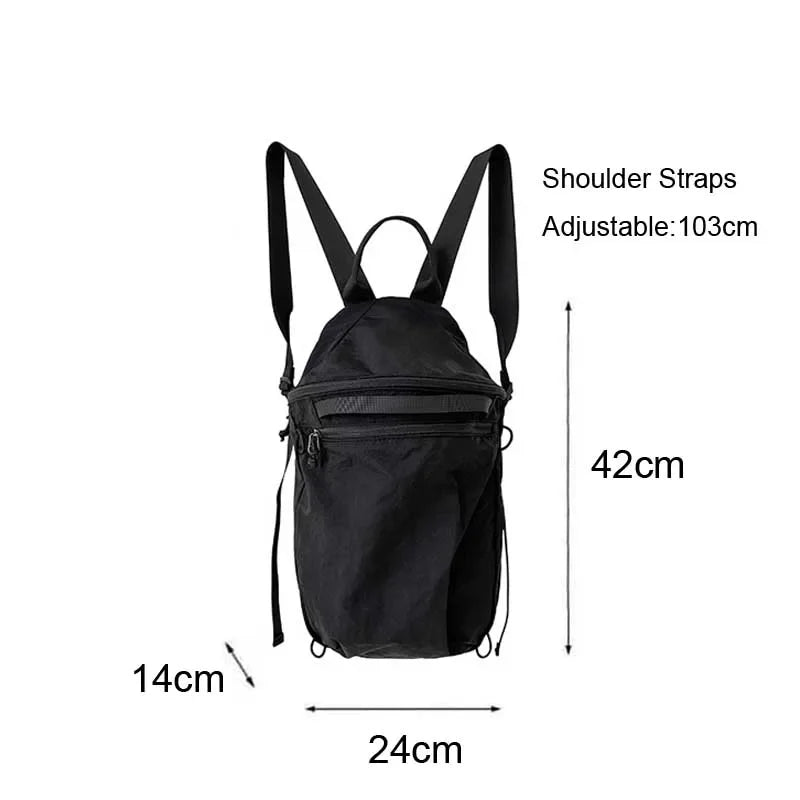 Qfdian Women's Waterproof Nylon Backpack Lightweight Travel Leisure Fashion Large Capacity Sport Gym Bag With Zipper