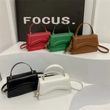 Qfdian Women Shoulder Bag Pu Leather High Quality Crossbody Bags Retro Solid Luxury Handbag Ladies Commuter Shopping Travel Purse