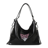 Qfdian Women Tote Bag Shopper Shoulder Bags Handbags Large Capacity Storage Reusable Butterfly Backpack School Bags For Girl Gifts