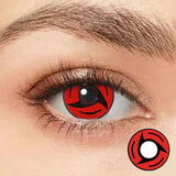 Qfdian 2Pcs/Pair Contacts Annually Red Color Contact Lenses Cosplay Halloween Eye Lenses