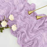 Qfdian 3pcs White Cheesecloth Table Runner Boho Gauze Cheese Cloth for Wedding Bridal Baby Shower Birthday Party Cake Table Decorations