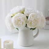 Qfdian 10PCS  Artificial Peony Flowers Fake Silk Peony for Home Wedding Table Centerpieces Party Festiva Decoration