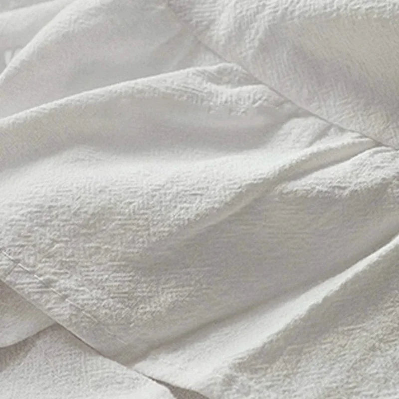 Qfdian White Round Table Cloths Retro Farmhouse Washable Fabric Table Covers for Restaurant Kitchen Wedding Party Christmas Decorations