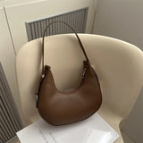 Qfdian Fashion Luxury Women Underarm Bag PU Leather Hobo Shoulder Bag For Women Small Clutch Handbag Purse Ladies Travel Tote Bags