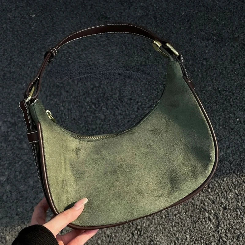 Qfdian Trendy Fashion Luxury Design Underarm Hobo Bag All Match Casual Shoulder Handbags Vintage Office Lady Top-Handle Bags Y2k Women