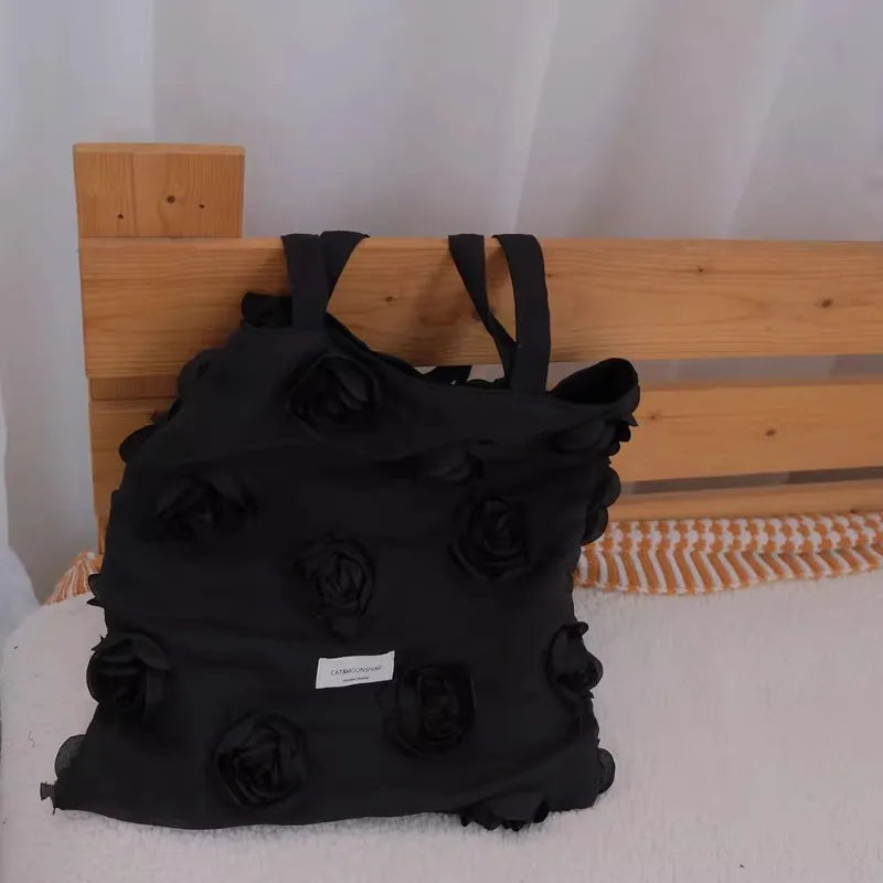 Qfdian Korean All Match Fashion Office Lady Shoulder Bags Casual Travel Streetwear Women's Handbags Patchwork Flower Sweet Underarm Bag