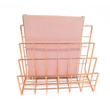 Qfdian Ins Minimalist Iron Desktop Storage Rack Organizer Table Organizing Rack Document Book Rack Desk Multi-functional Storage Rack