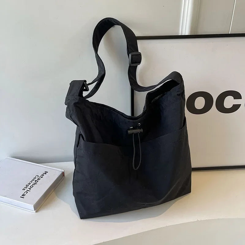 Qfdian Tote bag Large capacity crossbody all-in-one single-shoulder class commuter bag