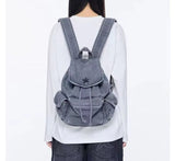 Qfdian Vintage Y2k Aesthetic Women Students Backpacks Casual Simple All Match Denim Bags Japanese Streetwear Fashion Girls Schoolbags