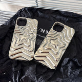 Qfdian Bling Chromed Silver Gradient Five-pointed Star TPU Phone Case For iPhone 16 Pro Max 15 13 14 Plating Silicone Back Cover