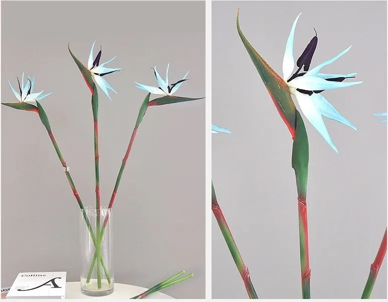 Qfdian Strelitzia / Artificial Butterfly Orchid Green Plant Artificial Flowers