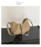 Qfdian Fashion Armpit Bag For Women New Y2K Underarm Bags Solid Color Crescent Shoulder Bag High Quality Crossbody Phone Pouch