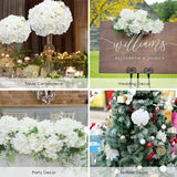 100 Pcs Hydrangea Artificial Flowers Silk Hydrangeas Flower Heads with Stems Fake Hydrangea Bouquet for Wedding DIY Floral Decor