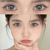 Qfdian 2pcs Highlight Nightclub Party Contact Lenses Cute Softlens Enlarge Pupil