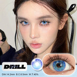 Qfdian 2pcs Diamond Cosplay Nightclub Party Contact Lenses Luxury Softlens 14.2mm