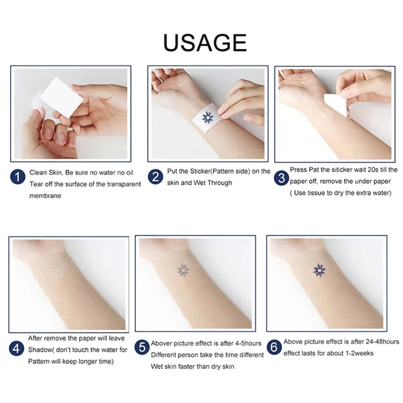 Qfdian Full Leg Arm Temporary Herbal Juice Ink Tattoo Stickers Lasting  15 Days Waterproof Tattoo  Animal  Tattoo Stickers for Men Boys
