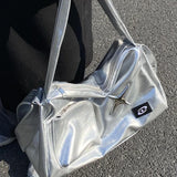 Qfdian Girls Crossbody Tote Bags Women High-capacity Grunge Y2k Aesthetic Shoulder Bag Vintage Simple Fashion Casual Handbags All Match