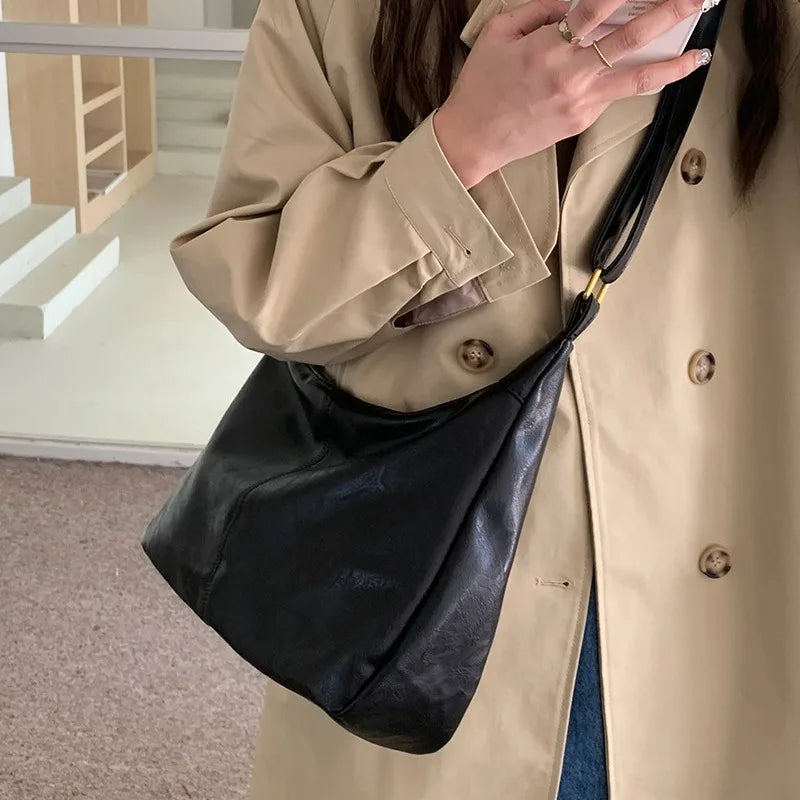 Qfdian New Vintage Grunge Women's Handbags Streetwear All Match Casual Crossbody Bag Y2k Aesthetic Fashion Trendy Shoulder Bags
