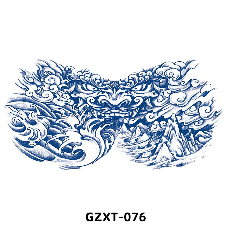 Qfdian New Wholesale Juice Chest Stickers Tattoo Herbal Semi-permanent Back Tatoo Wings Tattoo Stickpaper