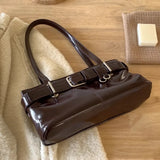 Qfdian Fashion Trendy Office Lady Elegant Shoulder Bags Sweet Y2k Aesthetic Chic Women's Handbags All Match Vintage Fairy Underarm Bag