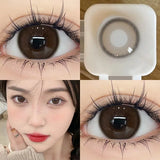 Qfdian Hazel Color Contact Lenses Softlens for Eyes Lenses Cosmetic Eyecontacts with Myopia