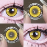 Qfdian Cosplay  Myopia Color Contact Lenses Anime Pupil 6months 1pair Halloween Cute 14.2mm Softlens