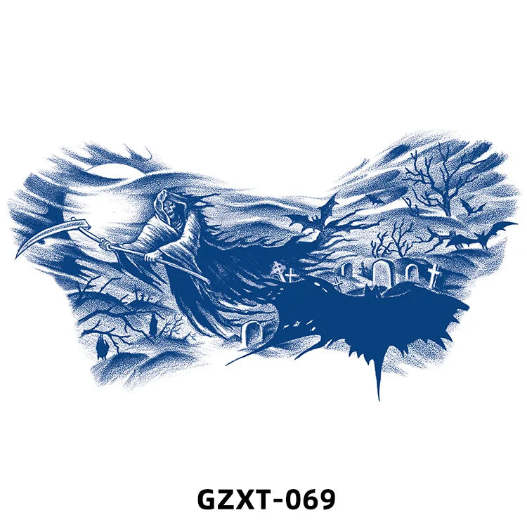 Qfdian New Wholesale Juice Chest Stickers Tattoo Herbal Semi-permanent Back Tatoo Wings Tattoo Stickpaper