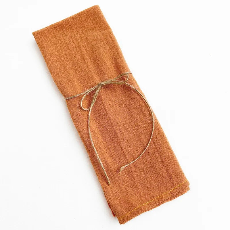 Qfdian 10PC Cloth Napkins Dark Green 30X45cm Thanksgiving Cotton Dinner Napkin for Wedding Party Baby Shower Christmas Table Decoration