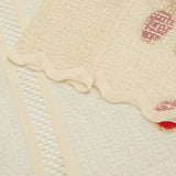 Qfdian 78 Inch Christmas Sheer Curtains for Living Room Bedroom Lace Beige Bells Embroidery Home Decorations Rod Pocket Window Curtains