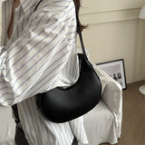 Qfdian Fashion Luxury Women Underarm Bag PU Leather Hobo Shoulder Bag For Women Small Clutch Handbag Purse Ladies Travel Tote Bags
