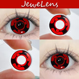 Qfdian 2Pcs/Pair Contacts Annually Red Color Contact Lenses Cosplay Halloween Eye Lenses