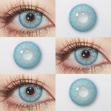 Qfdian 1pair Gray Color Contact Lenses Softlens for Eyes Lenses Cosmetic Eyecontacts Yearly Use