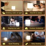 Qfdian Bedside Led Night Lights Dimmable Charging Desktop Night Lamps Bedroom Bedside Lighting Decoration Touch Reading Led Table Lamps