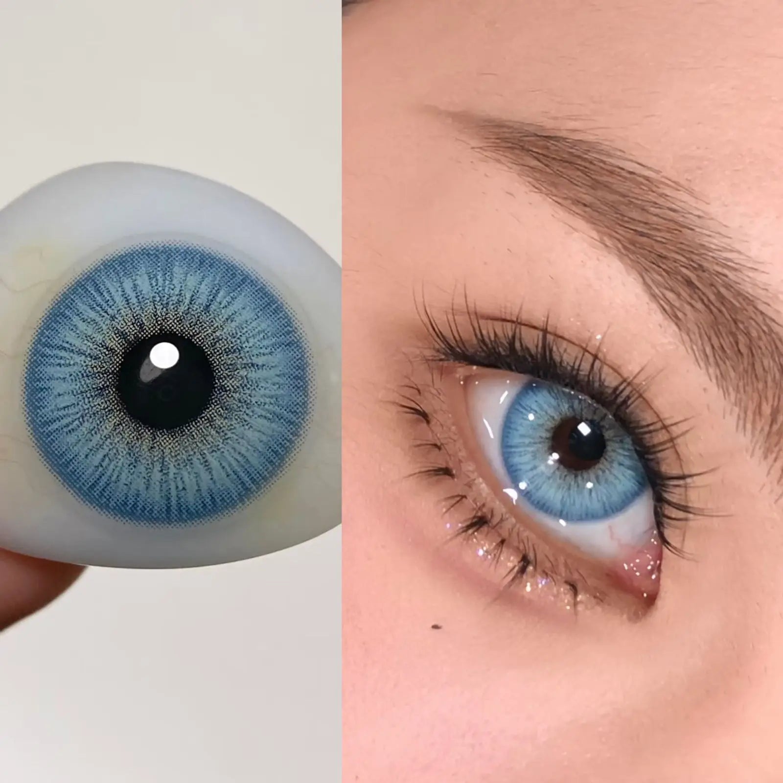 Qfdian Graded 1pair Color Contact Lenses Mixblood Softlens 12months