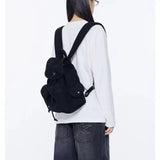 Qfdian Vintage Y2k Aesthetic Women Students Backpacks Casual Simple All Match Denim Bags Japanese Streetwear Fashion Girls Schoolbags