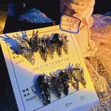 Qfdian Handmade Nail Shot of Spicy Girl Heavy Industry Metal Lost Paradise Subculture Super Cool Spicy Girl Dark Personality  Nails