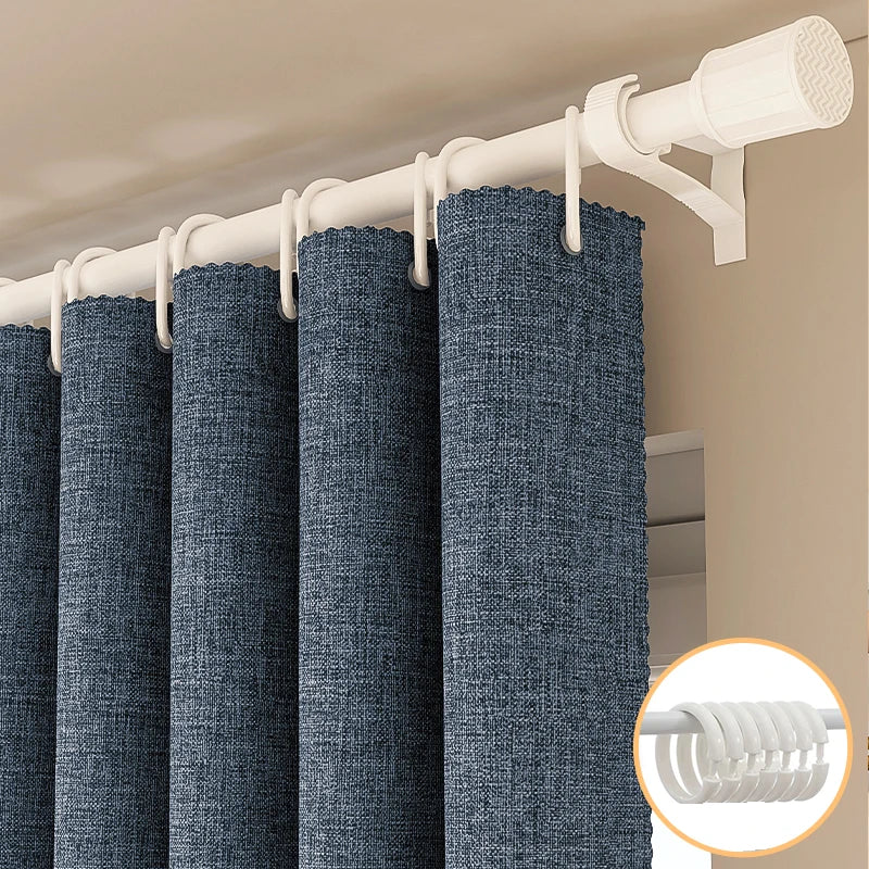Qfdian Linen shade curtains, 99.9% shading rate, four seasons of household/commercial curtains