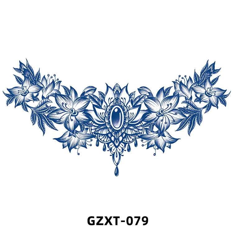 Qfdian New Wholesale Juice Chest Stickers Tattoo Herbal Semi-permanent Back Tatoo Wings Tattoo Stickpaper